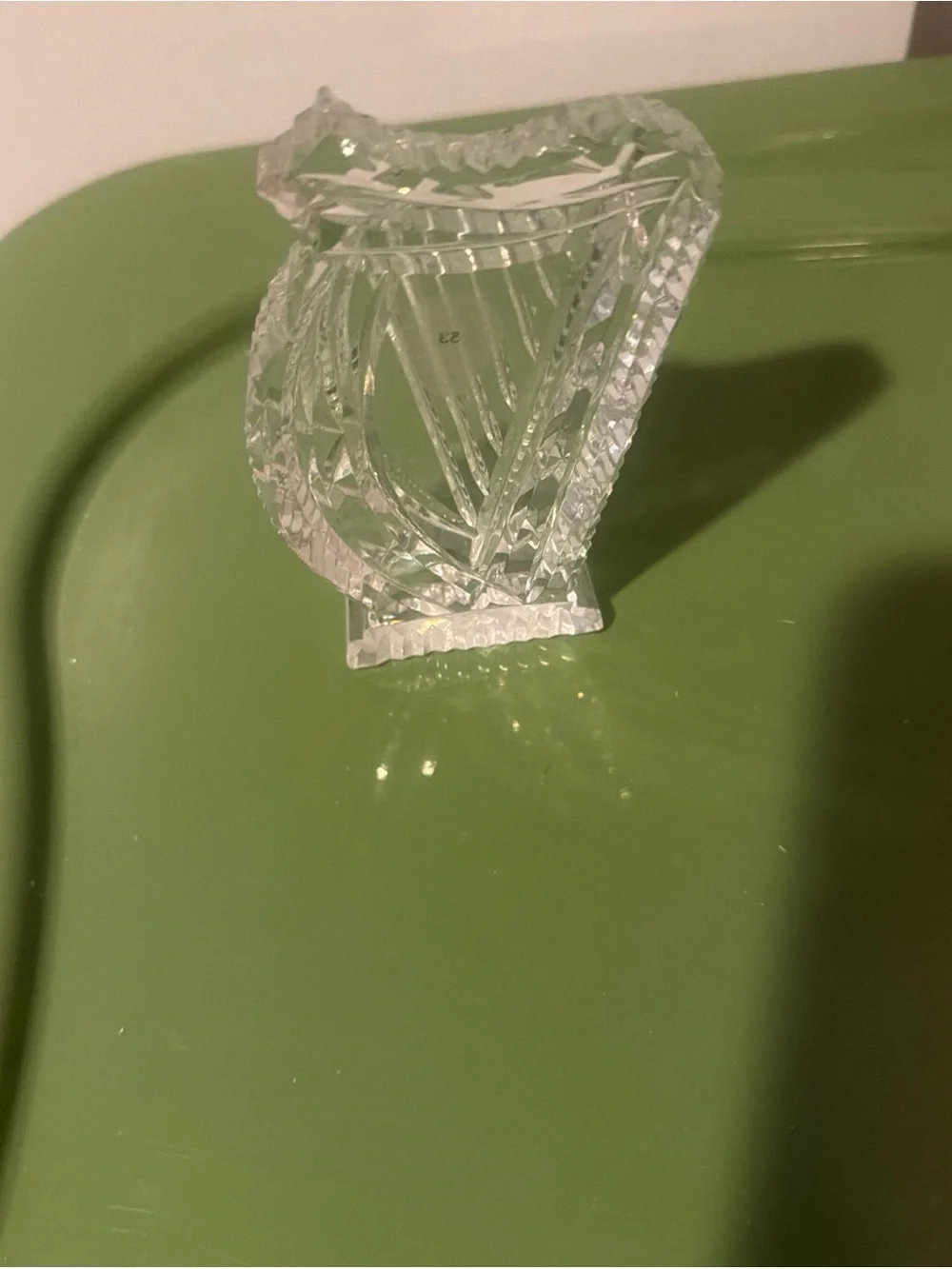 Vtg Waterford Crystal Irish Harp Musical Instrument Sculpture 5